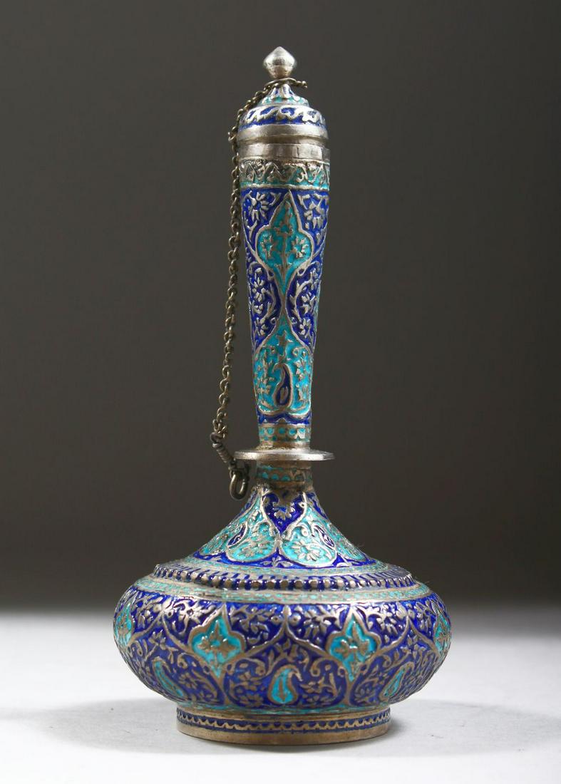 A 19TH CENTURY INDIAN CASHMIRI ENAMELLED SILVER (1 of 4)