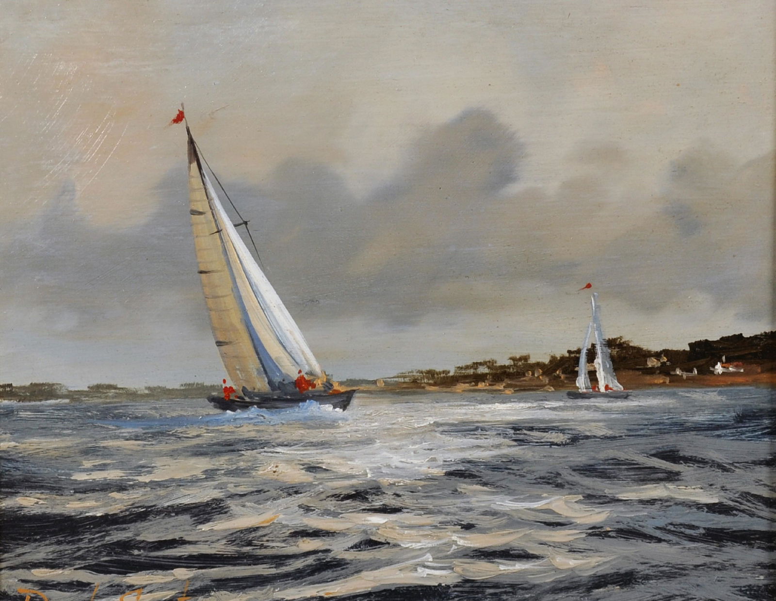 David Short (20th Century) British. A Seascape with a (1 of 4)