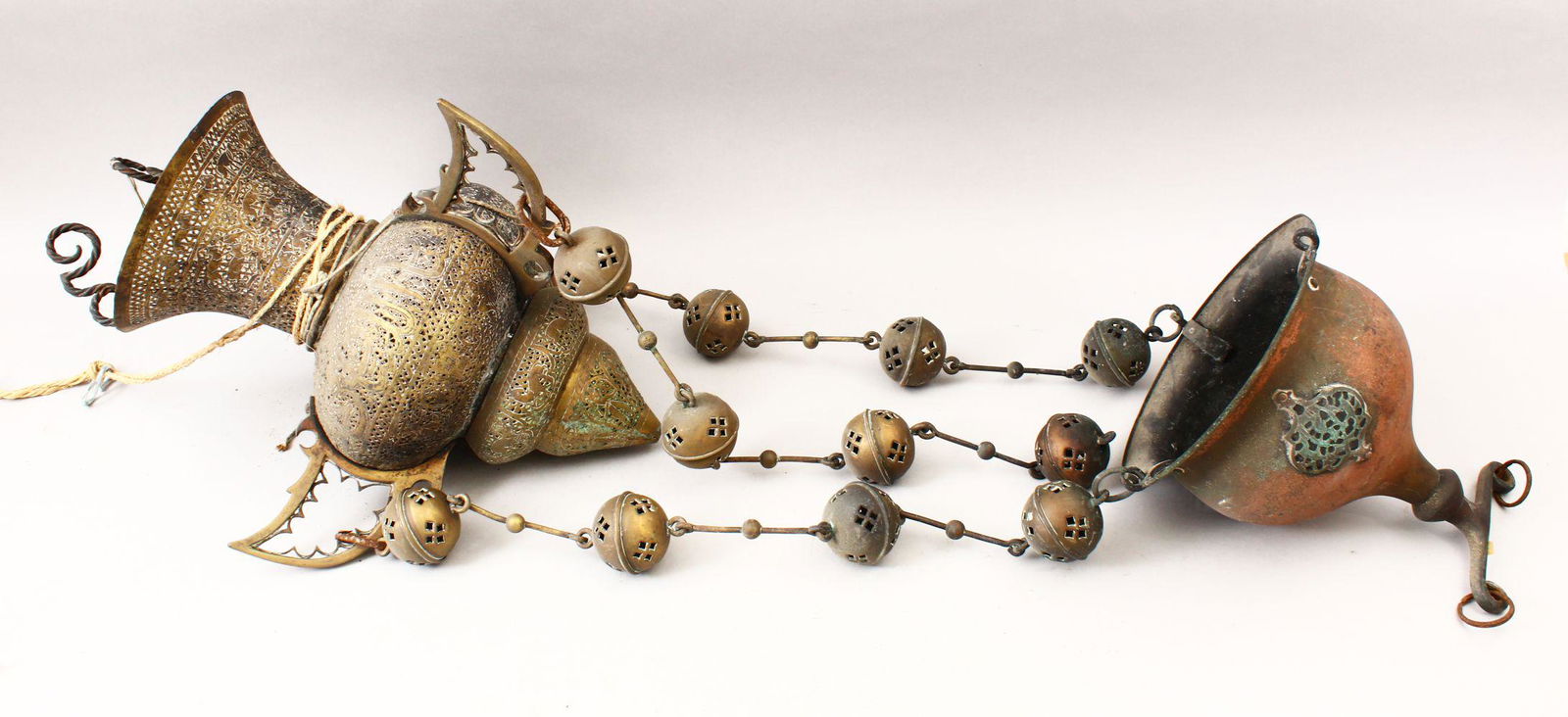 A 19TH CENTURY ISLAMIC BRASS / STEEL OPENWORK (1 of 6)