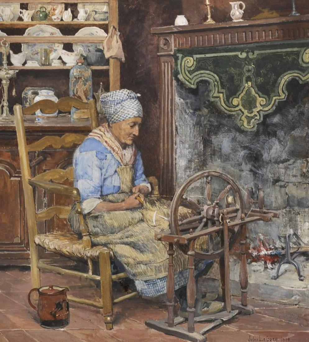 Jules Lessore (1849-1892) British. A Kitchen Interior, (1 of 3)