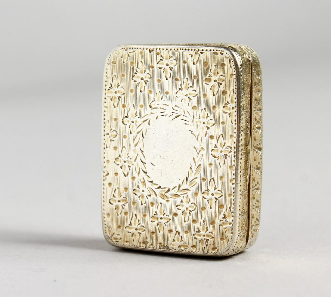 A GEORGE III SILVER GILT VINAIGRETTE. London 1811.: A GEORGE III SILVER GILT VINAIGRETTE. London 1811.