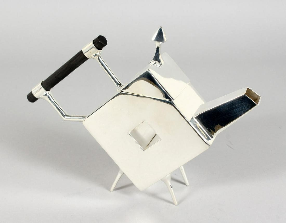 A GOOD CHRISTOPHER DRESSER DESIGN TEAPOT.: A GOOD CHRISTOPHER DRESSER DESIGN TEAPOT.