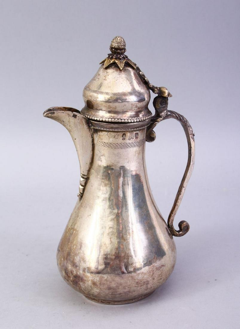 A GOOD 17TH / 18TH CENTURY TURKISH SILVER COFFEE POT, (1 of 9)