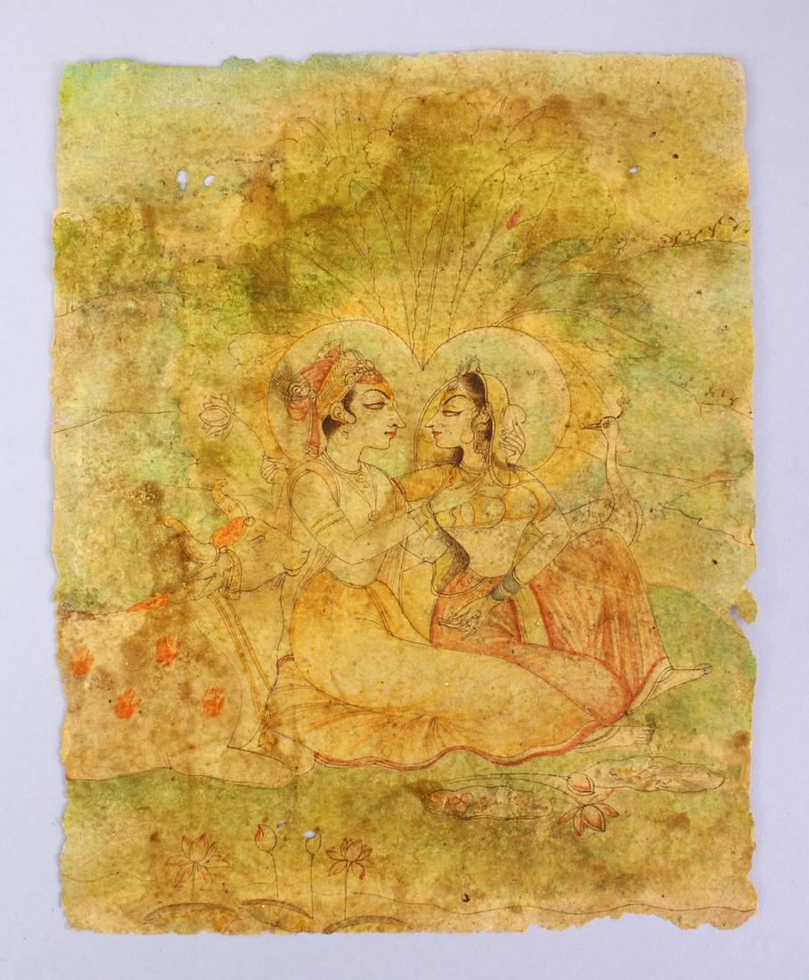 AN INDIAN MUGHAL MINIATURE KISHANGARH SCHOOL PAINTING, (1 of 5)