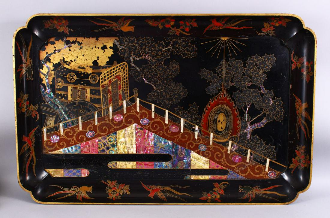 A GOOD LARGE JAPANESE MEIJI / TAISHO PERIOD INLAID (1 of 9)