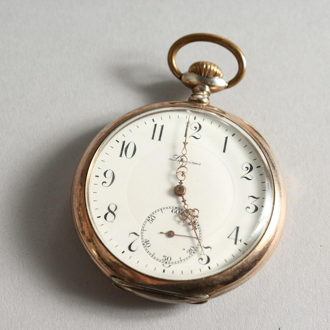 A LONGINES POCKET WATCH.: A LONGINES POCKET WATCH.