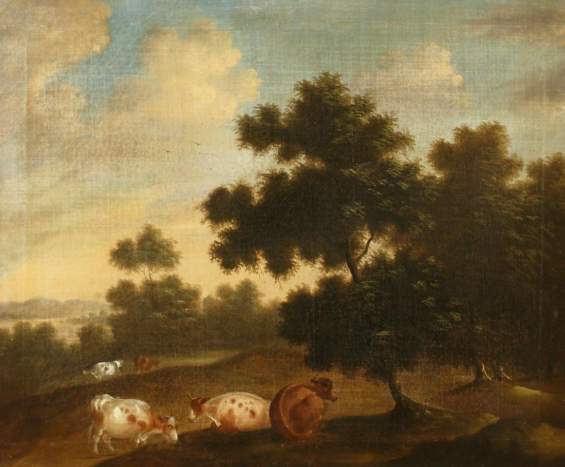 Attributed to the Reverend Robert Woodley Brown (19th: Attributed to the Reverend Robert Woodley Brown (19th century) British, A pair of rural landscapes, oil on canvas, each 20" x 24".