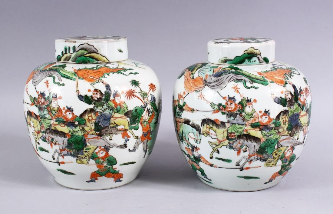 A GOOD PAIR OF 18TH / 19TH CENTURY CHINESE FAMILLE (1 of 9)
