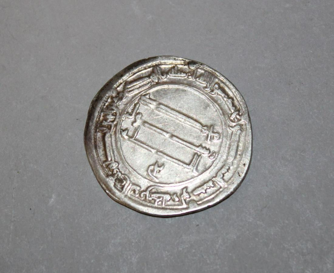 ISLAMIC SILVER COIN - 'Abbasid Dirham . AL MAHDI,year: ISLAMIC SILVER COIN - 'Abbasid Dirham . AL MAHDI,year 151AH, mint of MADINA AL-SALAM (BAGHDAD) ALBUM VERY FINE Weight: 2,9 gr Diameter: 25 mm