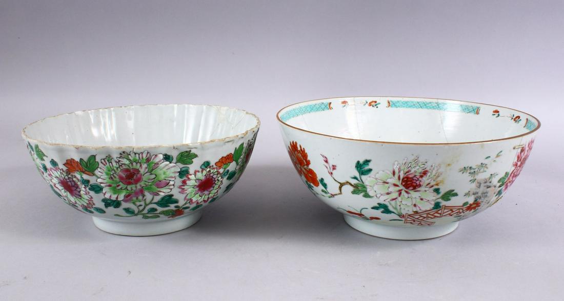 TWO 18TH CENTURY CHINESE PORCELAIN FAMILLE ROSE (1 of 6)