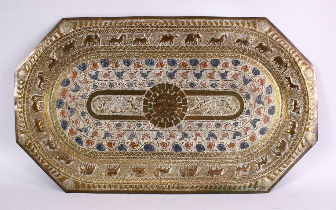 A FINE QUALITY 19TH CENTURY SRI LANKAN SILVER INLAID (1 of 11)
