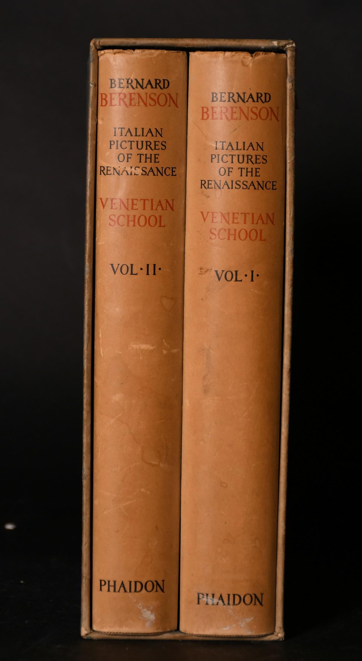 'ITALIAN PICTURES OF THE RENAISSANCE - VENETIAN: 'ITALIAN PICTURES OF THE RENAISSANCE - VENETIAN SCHOOL'. Vols. 1-2. By Bernard Berenson. Published by Phaidon Press. In loose cover.