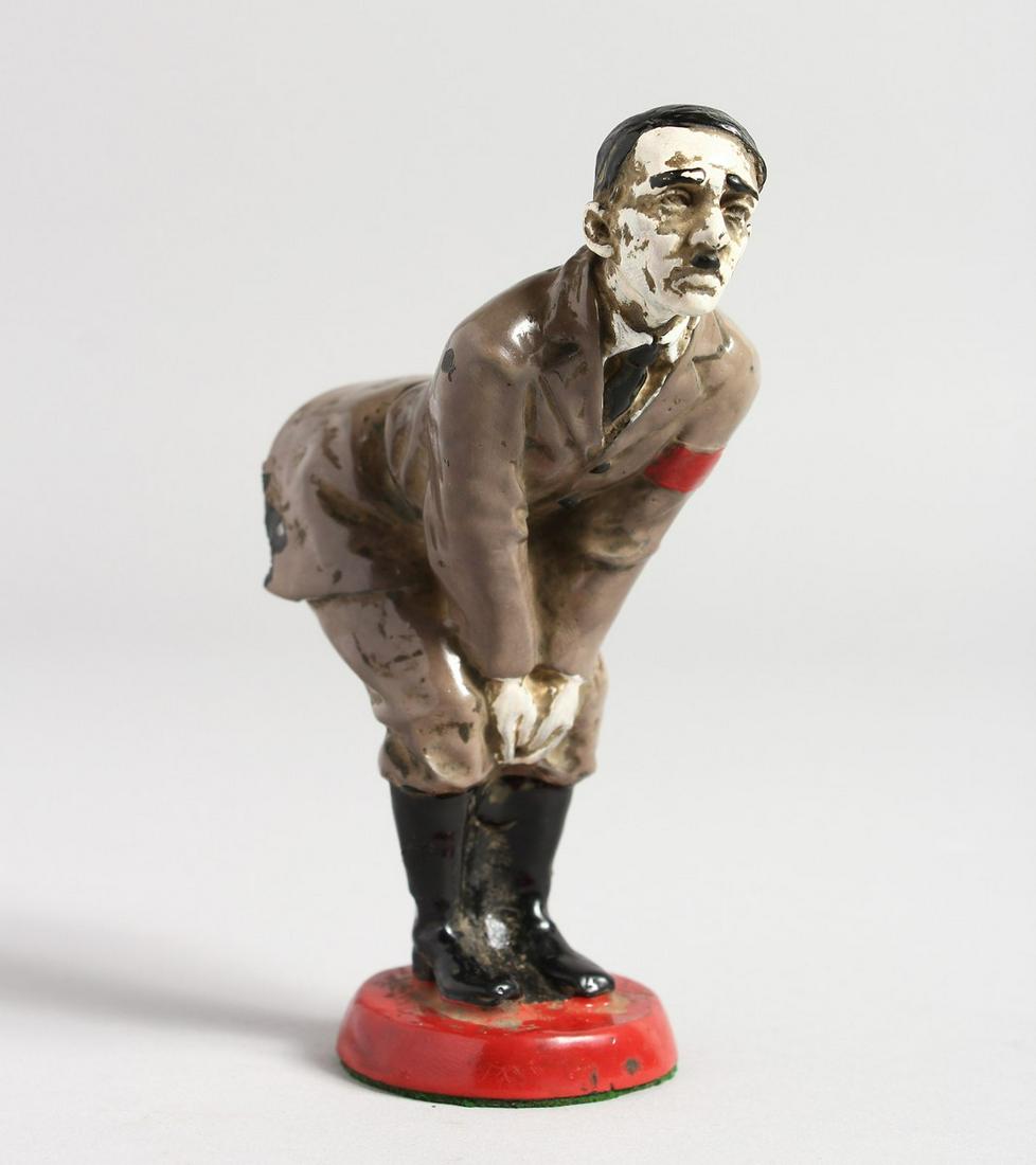 A HITLER REPLICA PIN CUSHION (AF) 4.5 ins high.: A HITLER REPLICA PIN CUSHION (AF) 4.5 ins high.