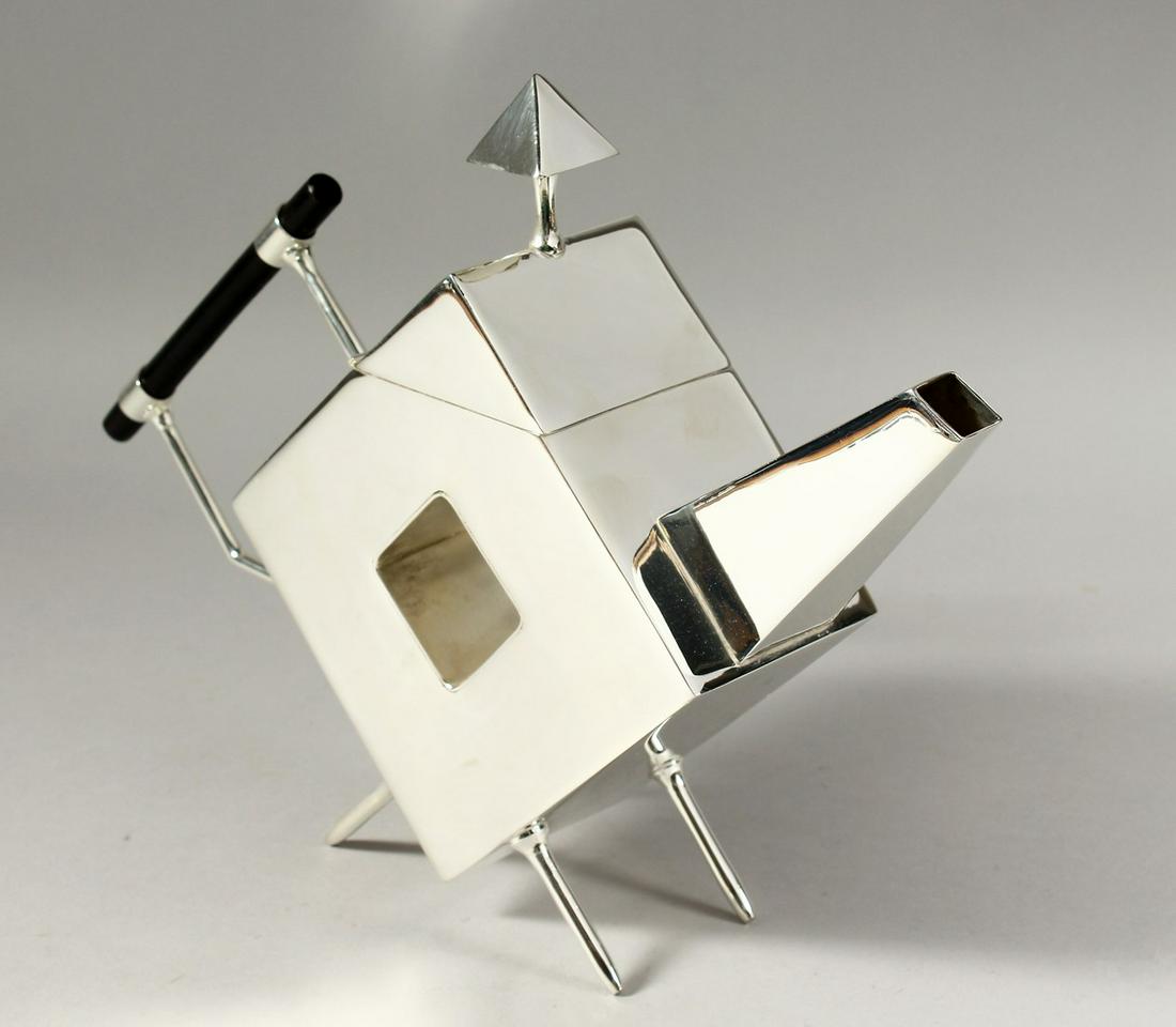 A LARGE CHRISTOPHER DRESSER DESIGN TEA POT: A LARGE CHRISTOPHER DRESSER DESIGN TEA POT