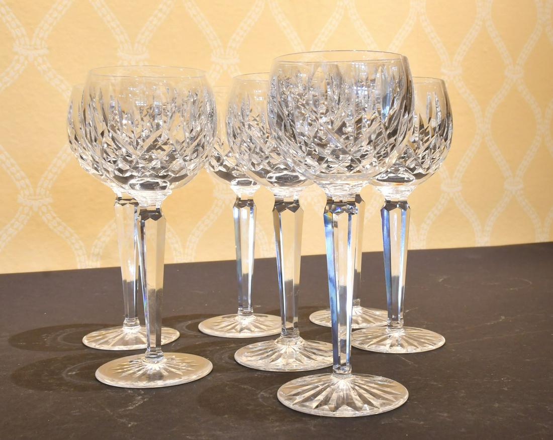 A SET OF SEVEN WATERFORD HOCK GLASSES. (1 of 1)