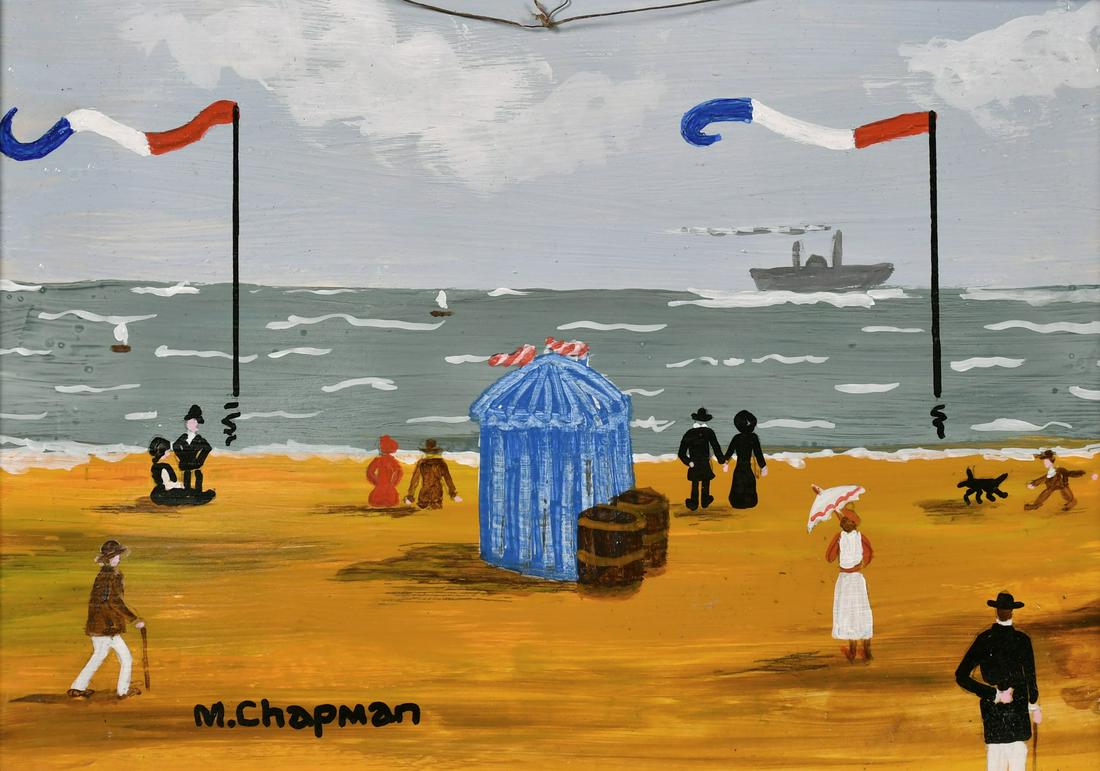 Margaret Chapman (1940-2000) British, Figures on a (1 of 4)