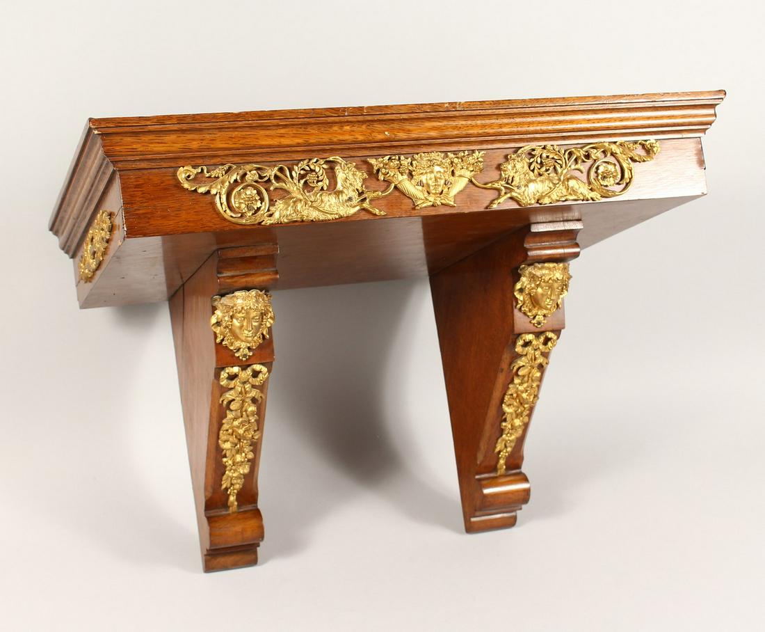 A SUPERB OAK BLOCK BRACKET CLOCK with high quality: A SUPERB OAK BLOCK BRACKET CLOCK with high quality ormolu mounts 1ft 10ins wide x 1ft 2ins high
