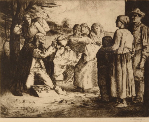 WILLIAN STRANG Figure subject Signed Image 7½ x 1