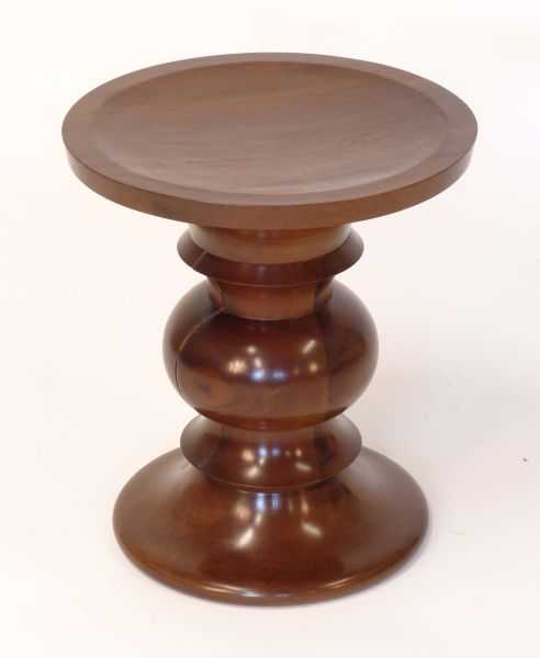CHARLES & RAY EAMES A Time Life stool in walnut,: CHARLES & RAY EAMES A Time Life stool in walnut, circa 1960.