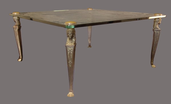 EGYPTIAN DESIGN. A Coffee table formed as a glass