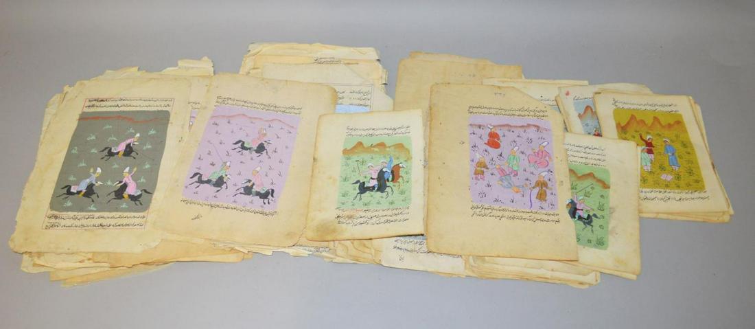 A COLLECTION OF INDIAN PAINTED MANUSCRIPT LEAVES, (1 of 5)