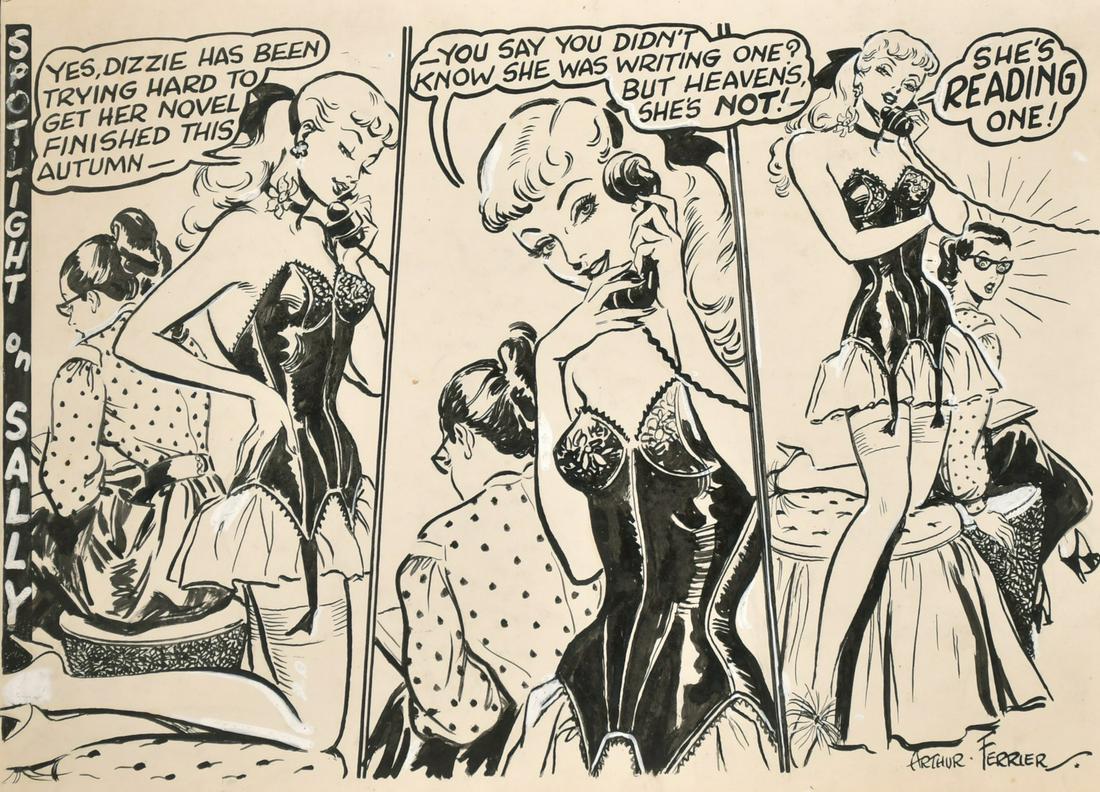 Arthur Ferrier (1891-1973) British, 'Yes, Dizzie has (1 of 3)