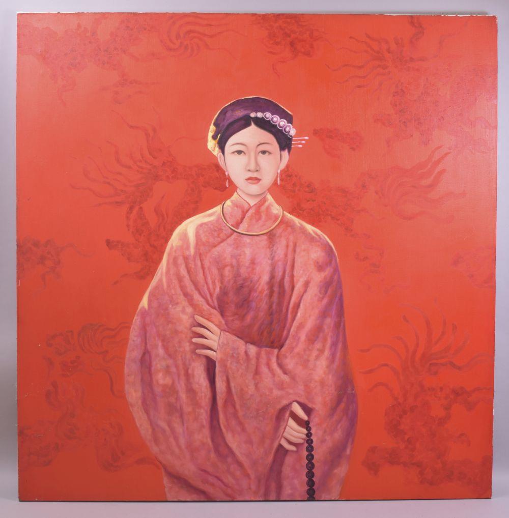 A CHINESE SCHOOL; A GOOD LARGE CONTEMPORARY THREE (1 of 4)