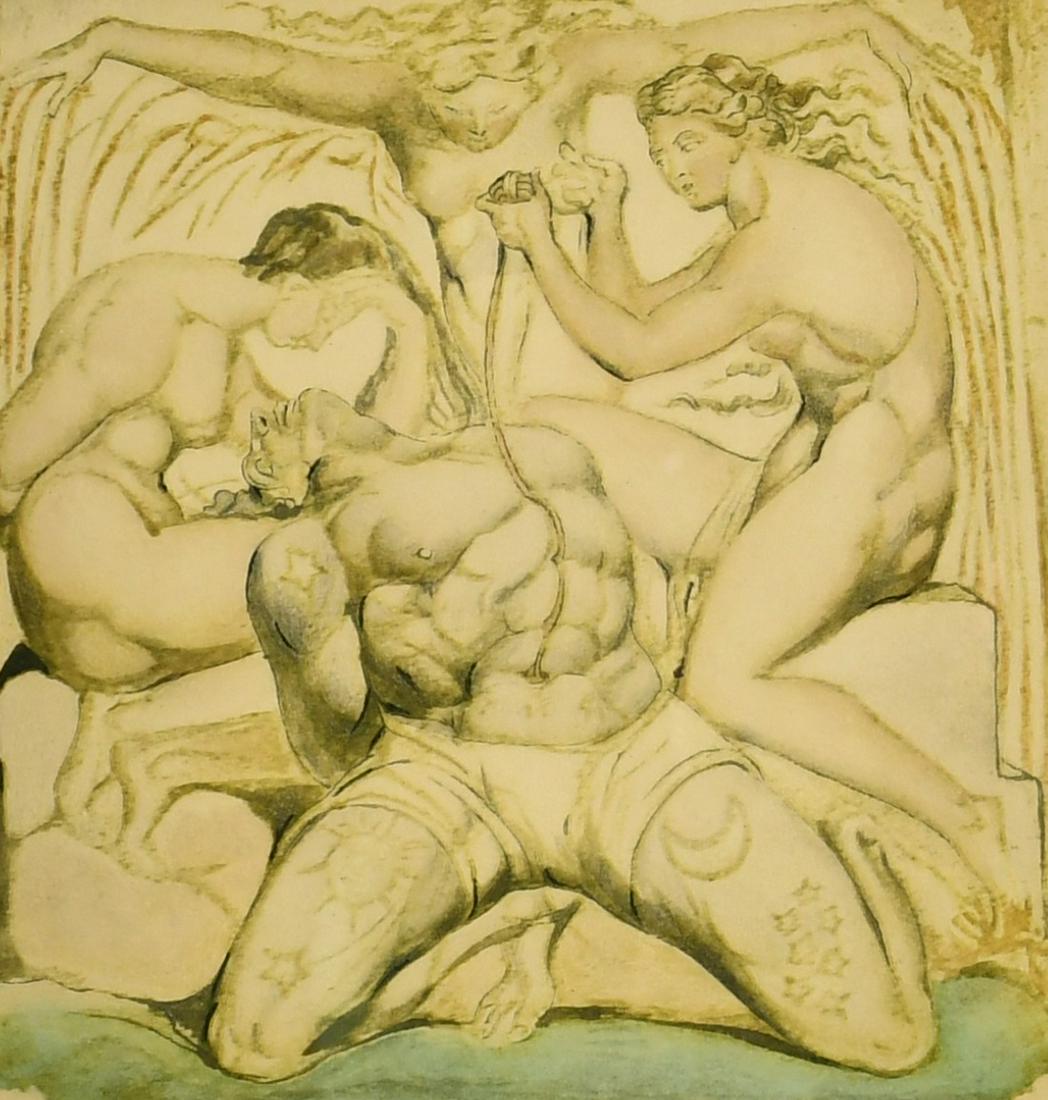 After William Blake, a set of four colour prints, each (1 of 5)