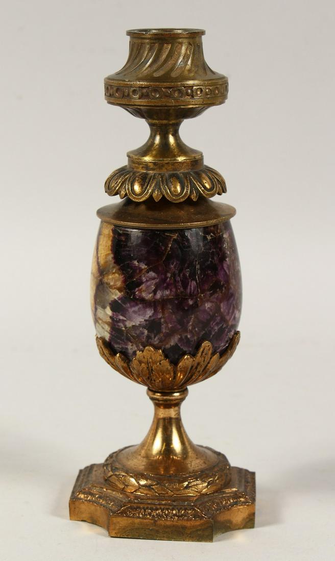 A GOOD 19TH CENTURY BLUE JOHN AND GILT METAL (1 of 7)