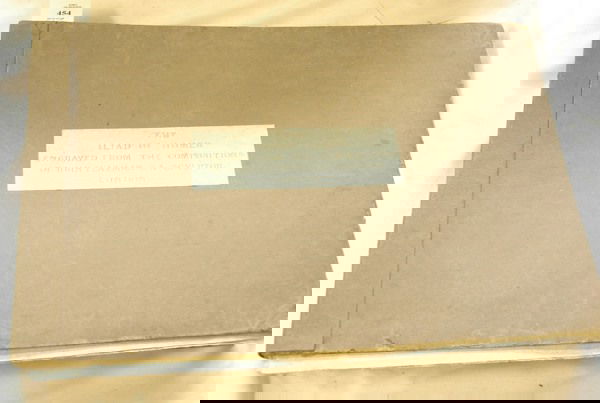 FLAXMAN (J.), The Theogony Works & Days & The Day: FLAXMAN (J.), The Theogony Works & Days & The Days of Hesiod, obl. folio, engraved title & 36 (of 37) plates, engraved by William BLAKE, original boards with printed label, L., 1817; FLAXMAN, Odyssey,