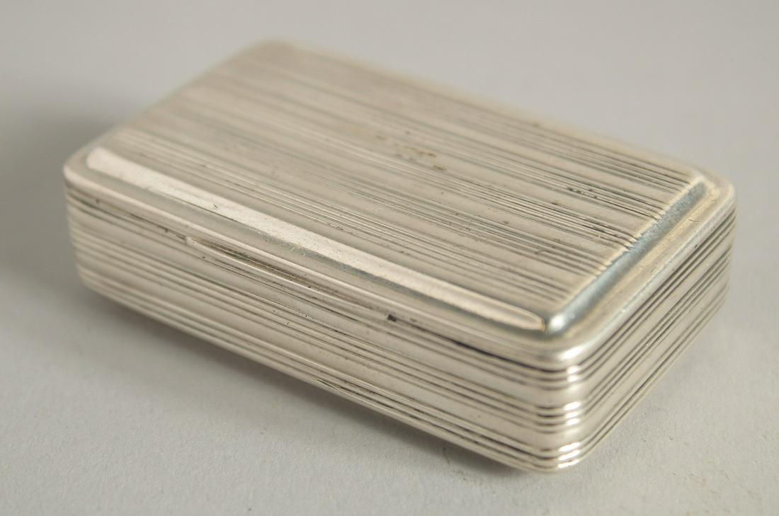 A GEORGE II REEDED SNUFF BOX by John Shaw. Birmingham 1811.: A GEORGE II REEDED SNUFF BOX by John Shaw. Birmingham 1811.