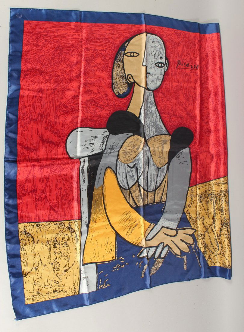 A HERMES SILK SCARF, after Picasso.: A HERMES SILK SCARF, after Picasso.