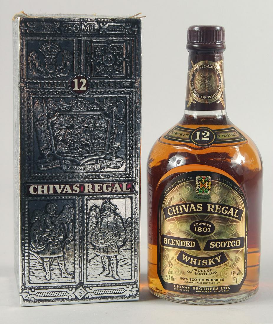 CHEVAS REGAL BLENDED SCOTCH WHISKY, 12 years olf, 75cl boxed. (1 of 4)