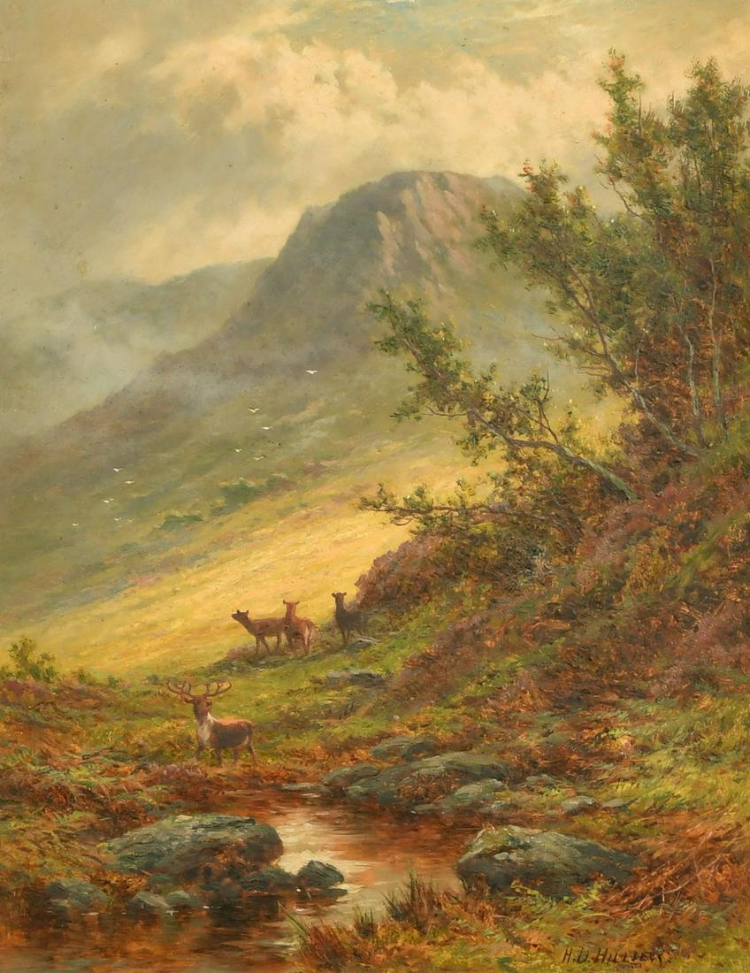 Henry Deacon Hillier Parker (1858-1930) British, 'Looking Towards Glencoe from Rannoch Moor', oil on (1 of 4)