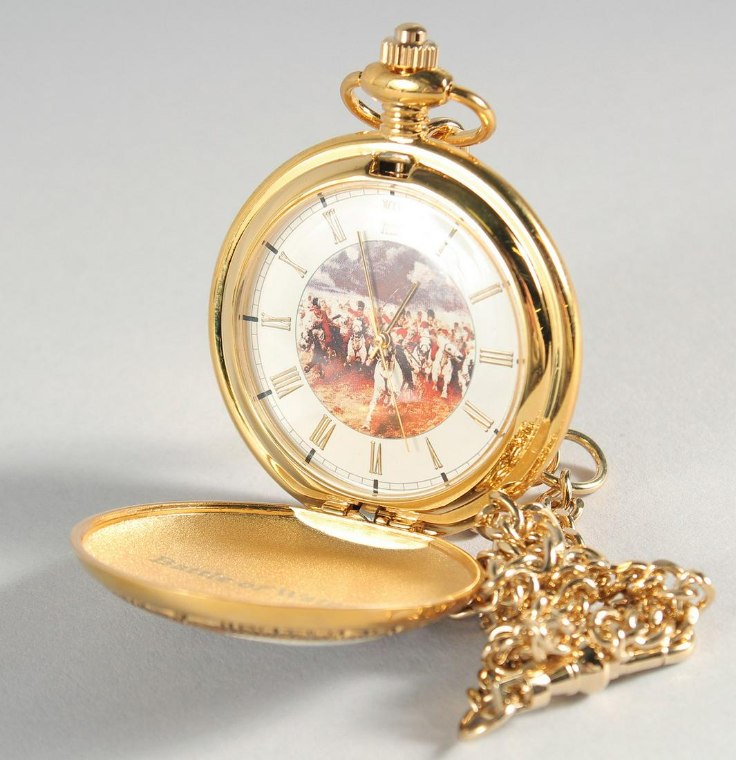 A DECORATIVE CHARGE OF THE LIGHT BRIGADE WATCH on a chain.: A DECORATIVE CHARGE OF THE LIGHT BRIGADE WATCH on a chain.