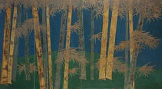 NYGUYEN VAN MINH (1930-2014) VIETAMESE, 'BAMBOO', a stylised study of bamboo plants in an open