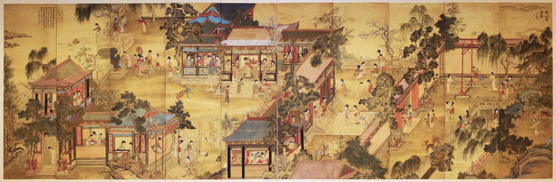 ATTRIBUTED TO QIU YING (1494-1552), ONE HUNDRED BEAUTIES, ink on silk, comprising of ten large and