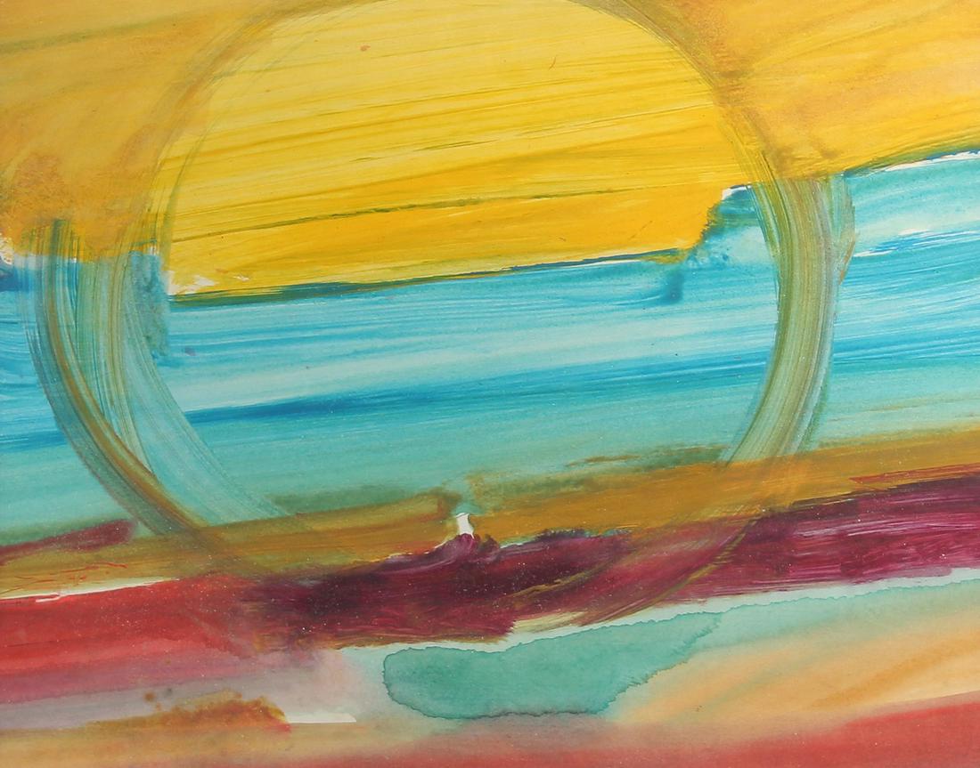 Jeff Hoare (1923-2019) British, 'Eye of a Wave', watercolour and gouache, titled verso, 15.25" x: Jeff Hoare (1923-2019) British, 'Eye of a Wave', watercolour and gouache, titled verso, 15.25" x 19.5", (39x49.5cm).