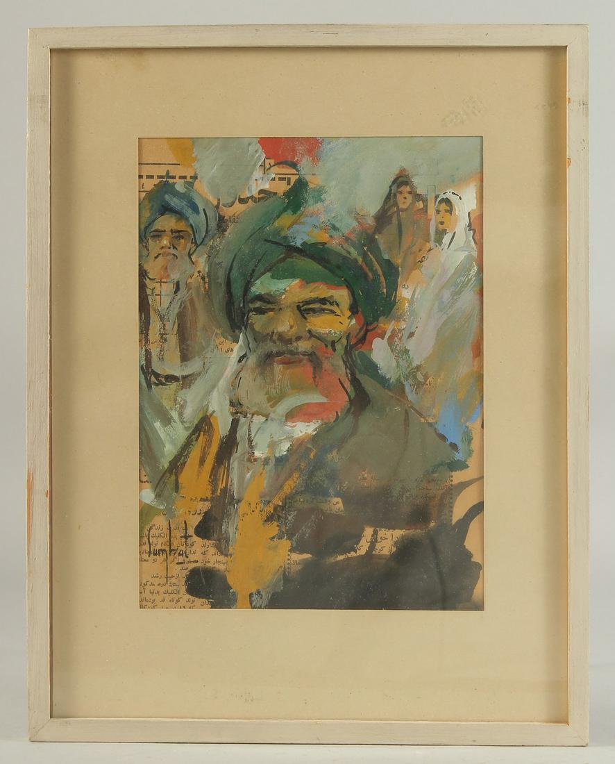 AN IRANIAN PORTRAIT PAINTING BY SUMBAT DER KIUREGHIAN, signed 'Sumbat', framed and glazed, image (1 of 3)