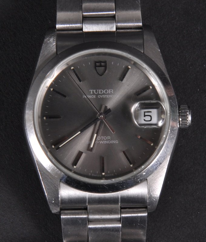 A TUDOR DAY/DATE WRISTWATCH (original Rolex Prince: A TUDOR DAY/DATE WRISTWATCH (original Rolex Prince).