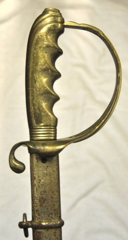 A MILITARY SWORD with STEEL SCABBARD HARDING. : A MILITARY SWORD with STEEL SCABBARD HARDING.