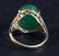 69: A CHINESE YELLOW GOLD AND GREEN APPLE JADE RING. Si - 2