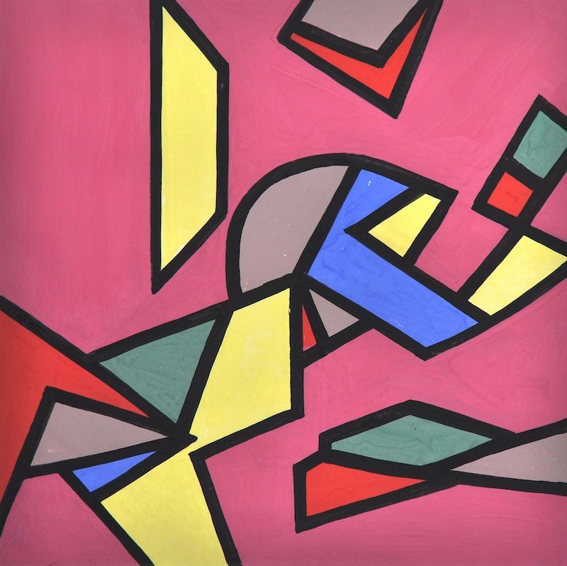 Duggie Fields (1945- ) British. ‘Gouache Abstrac: Duggie Fields (1945- ) British. ‘Gouache Abstract’. Gouache, signed also with a palette symbol and dated 1966-67 on the reverse, 12” x 12”.