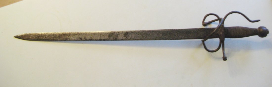 Spain, replica Colada Crusader’s sword, acid-etc: Spain, replica Colada Crusader’s sword, acid-etched COLADA DEL CID, TOLEDO panels on 23” blade, minor speckling