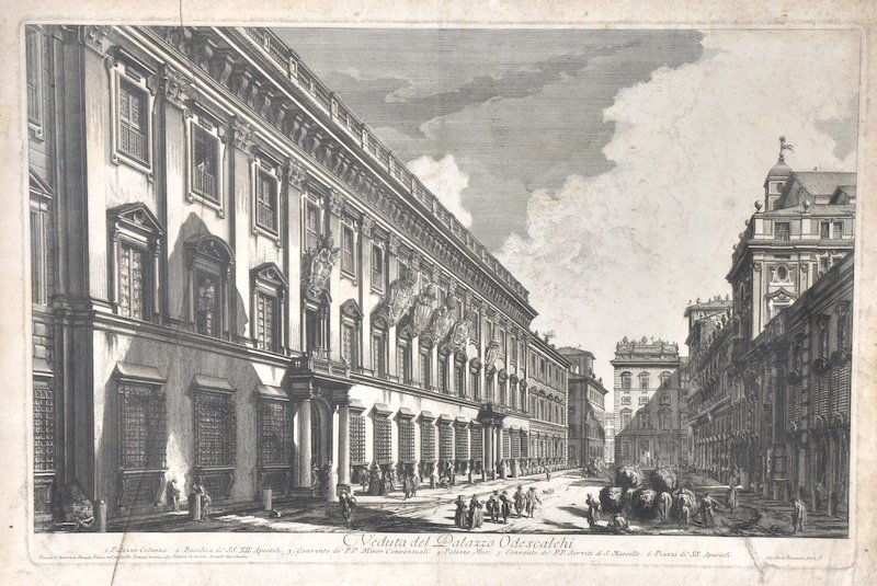 Giovanni Battista Piranesi (17201778) Italian. ‘Veduta: Giovanni Battista Piranesi (17201778) Italian. ‘Veduta del Palazzo Odescalchi’, Etching, 18” x 26.75”.