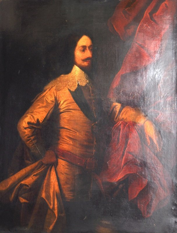 After; Anthony Van Dyke (15991641) Flemish. Portrait of: After; Anthony Van Dyke (15991641) Flemish. Portrait of Charles 1, Oil on Canvas, 36” x 28”.