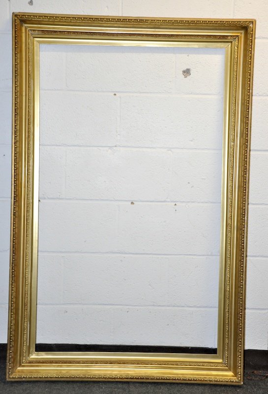 19th Century English gilt Composition frame 30” x 50”.