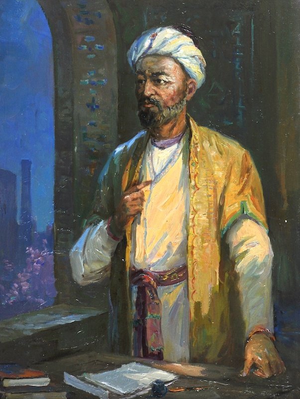 M… M… Ecih (20th Century) Russian. A Middle Eastern: M… M… Ecih (20th Century) Russian. A Middle Eastern Gentleman, Oil on Canvas, Signed on the reverse, 18.5” x 14”.