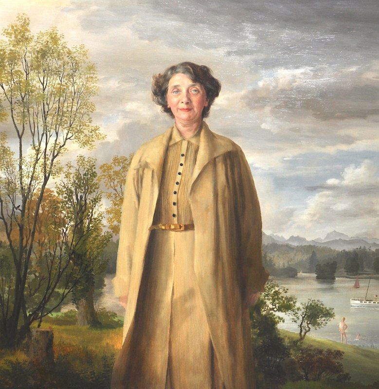 Claude William Harrison (1922-2009) British. Portrait: Claude William Harrison (1922-2009) British. Portrait of Nita Butler, wife of Hubert Butler, Oil on Board, 26.25” x 25.75”.