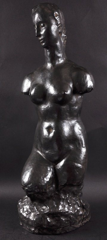 AFTER WILHELM LEHMBRUCK (1881-1919) GERMAN A LARGE: AFTER WILHELM LEHMBRUCK (1881-1919) GERMAN A LARGE BRONZE NUDE with no arms. Signed. No. 6/8. 27.5ins high.